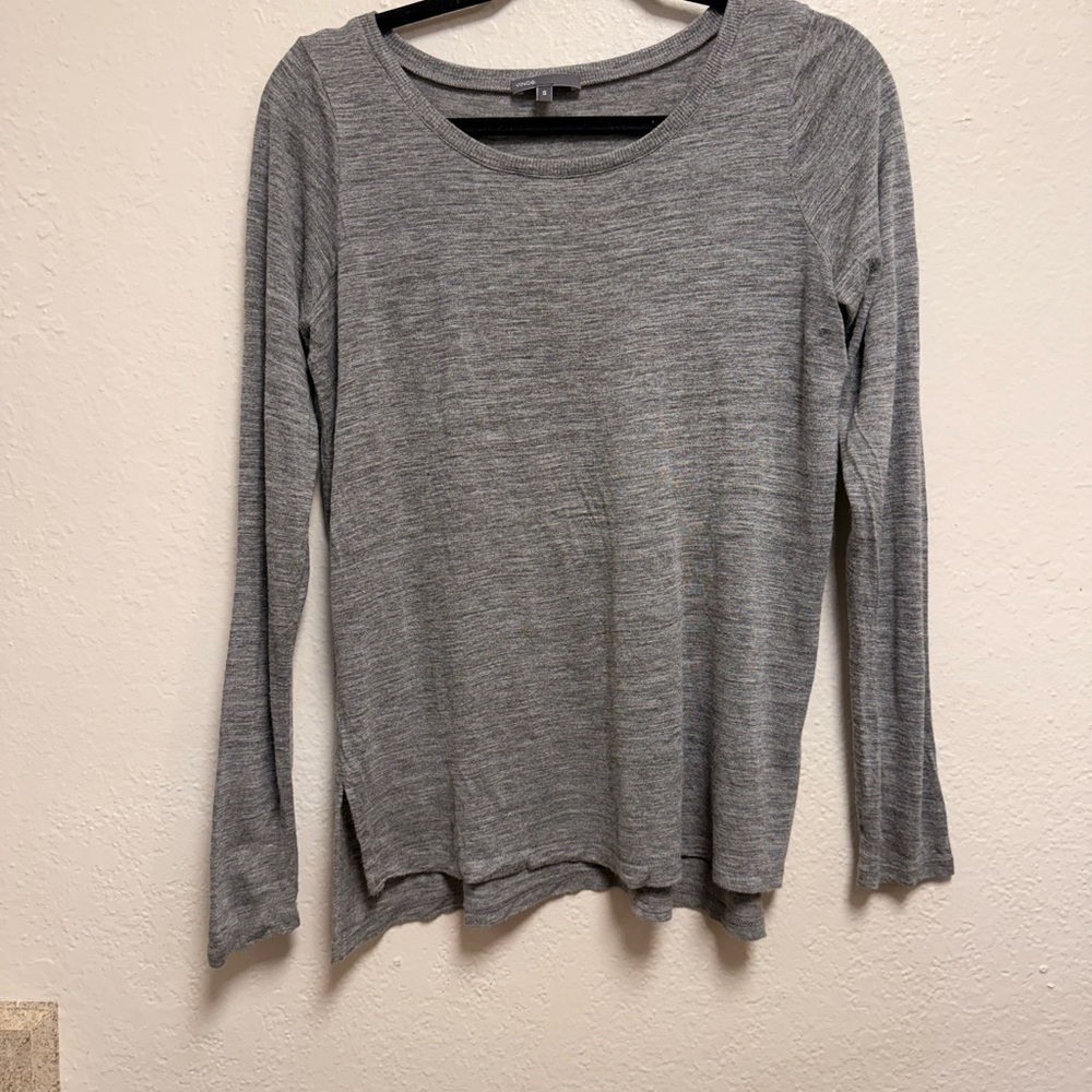 Vince Heather Gray Long Sleeve Top